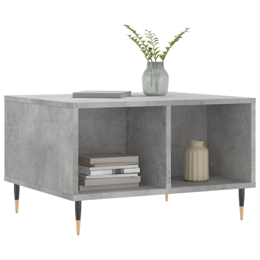 Salontafel 60X50X36,5 Cm Bewerkt Hout Betongrijs