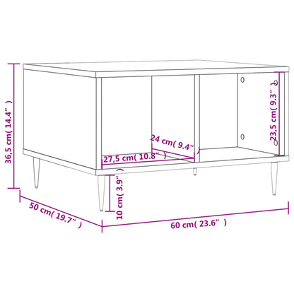 Salontafel 60X50X36,5 Cm Bewerkt Hout Betongrijs