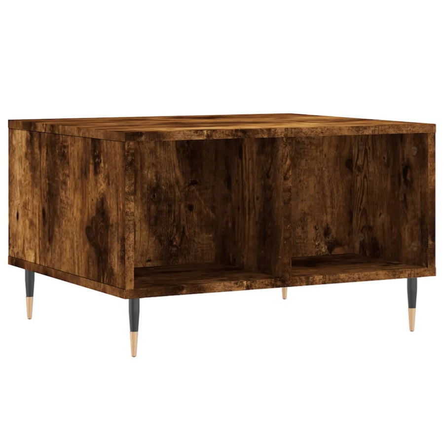Salontafel 60X50X36,5 Cm Bewerkt Hout Kleurig Gerookt eiken