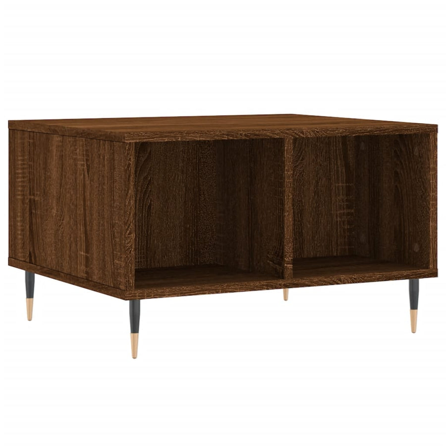 Salontafel 60X50X36,5 Cm Bewerkt Hout Bruin Eikenkleur Bruineiken