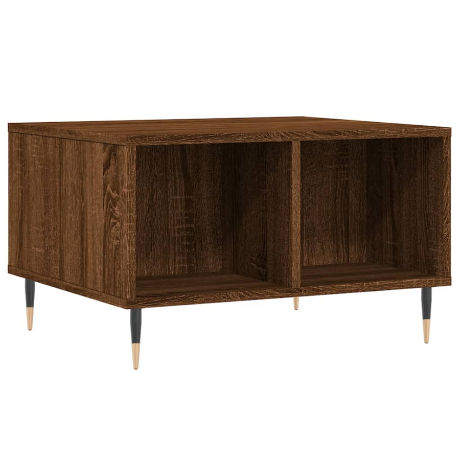 Salontafel 60X50X36,5 Cm Bewerkt Hout Bruin Eikenkleur Bruineiken