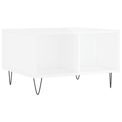 Salontafel 60X50X36,5 Cm Bewerkt Hout Hoogglans wit
