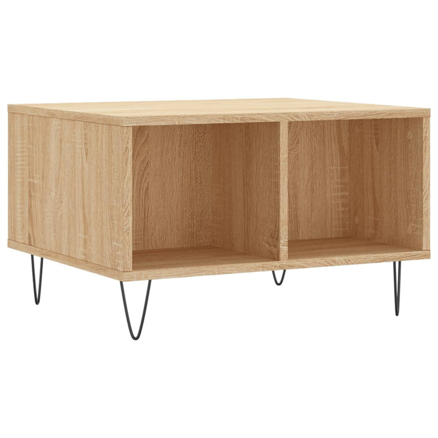 Salontafel 60X50X36,5 Cm Bewerkt Hout Kleurig Sonoma eiken