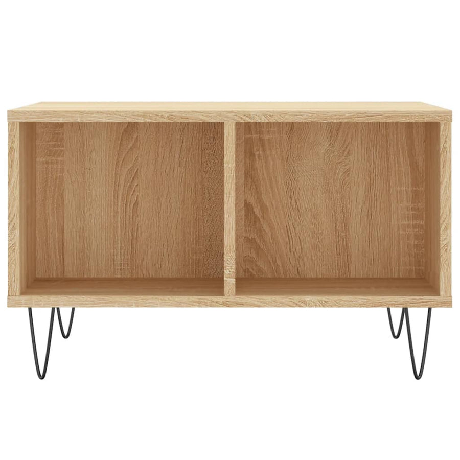 Salontafel 60X50X36,5 Cm Bewerkt Hout Kleurig Sonoma eiken