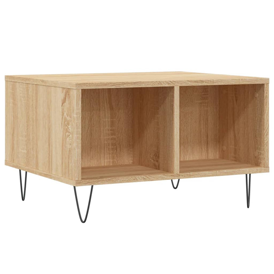 Salontafel 60X50X36,5 Cm Bewerkt Hout Kleurig Sonoma eiken
