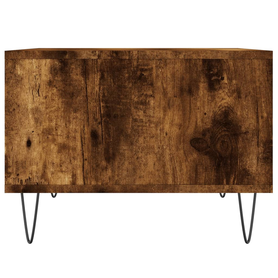 Salontafel 60X50X36,5 Cm Bewerkt Hout Kleurig Gerookt eiken