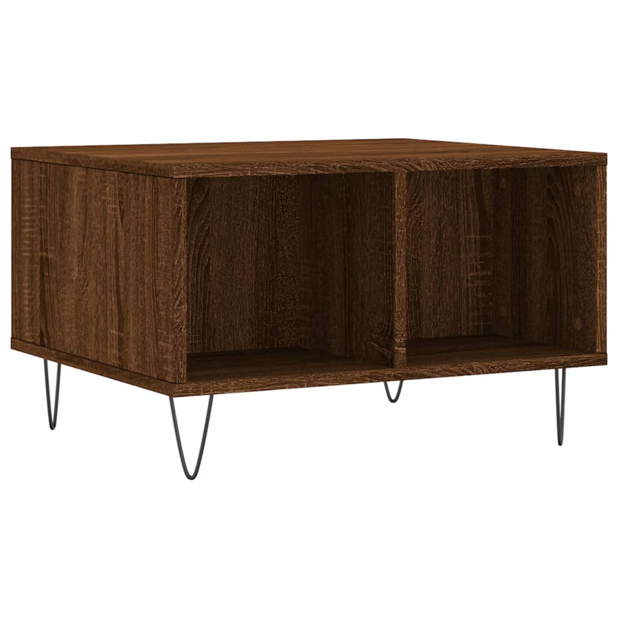Salontafel 60X50X36,5 Cm Bewerkt Hout Bruin Eikenkleur Bruineiken
