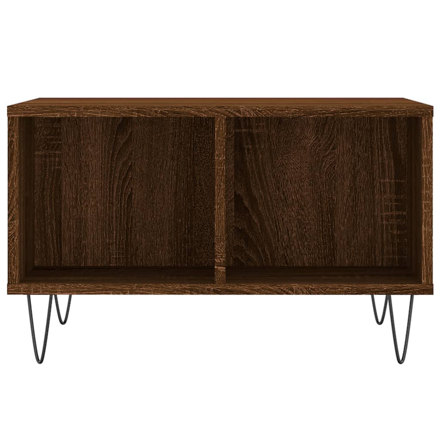 Salontafel 60X50X36,5 Cm Bewerkt Hout Bruin Eikenkleur Bruineiken