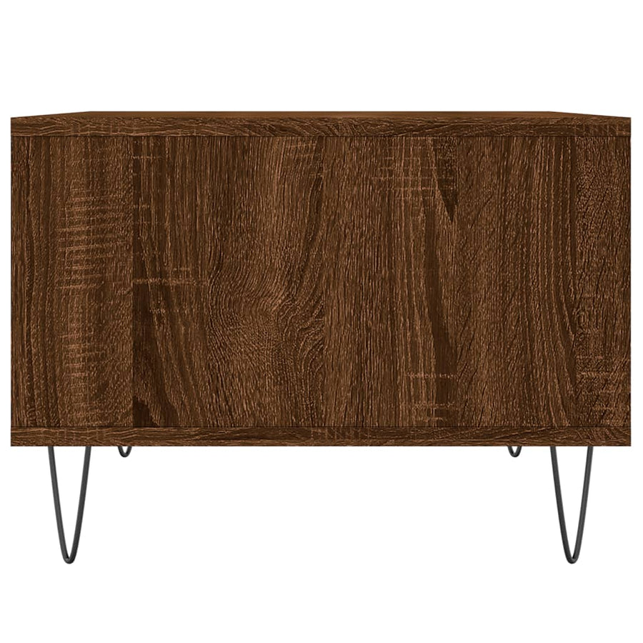 Salontafel 60X50X36,5 Cm Bewerkt Hout Bruin Eikenkleur Bruineiken
