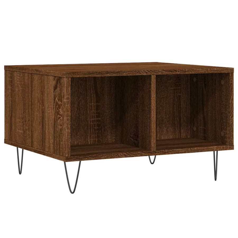 Salontafel 60X50X36,5 Cm Bewerkt Hout Bruin Eikenkleur Bruineiken