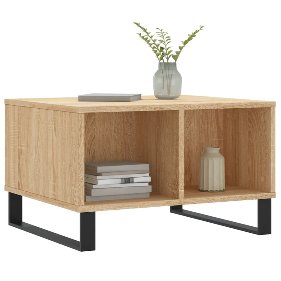 Salontafel 60X50X36,5 Cm Bewerkt Hout Kleurig Sonoma eiken