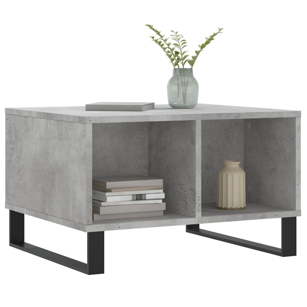 Salontafel 60X50X36,5 Cm Bewerkt Hout Betongrijs