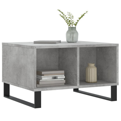 Salontafel 60X50X36,5 Cm Bewerkt Hout Betongrijs