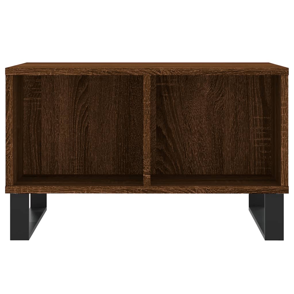 Salontafel 60X50X36,5 Cm Bewerkt Hout Bruin Eikenkleur Bruineiken