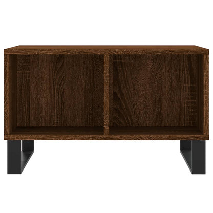 Salontafel 60X50X36,5 Cm Bewerkt Hout Bruin Eikenkleur Bruineiken