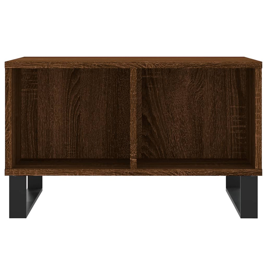 Salontafel 60X50X36,5 Cm Bewerkt Hout Bruin Eikenkleur Bruineiken