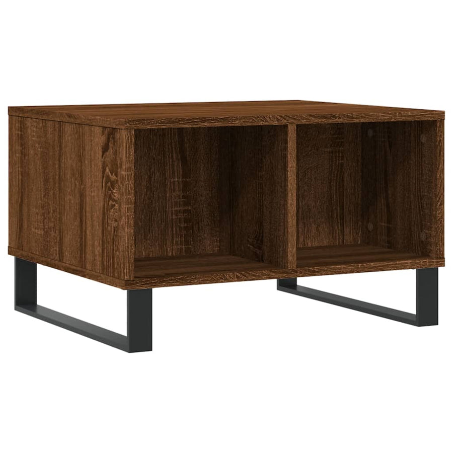 Salontafel 60X50X36,5 Cm Bewerkt Hout Bruin Eikenkleur Bruineiken