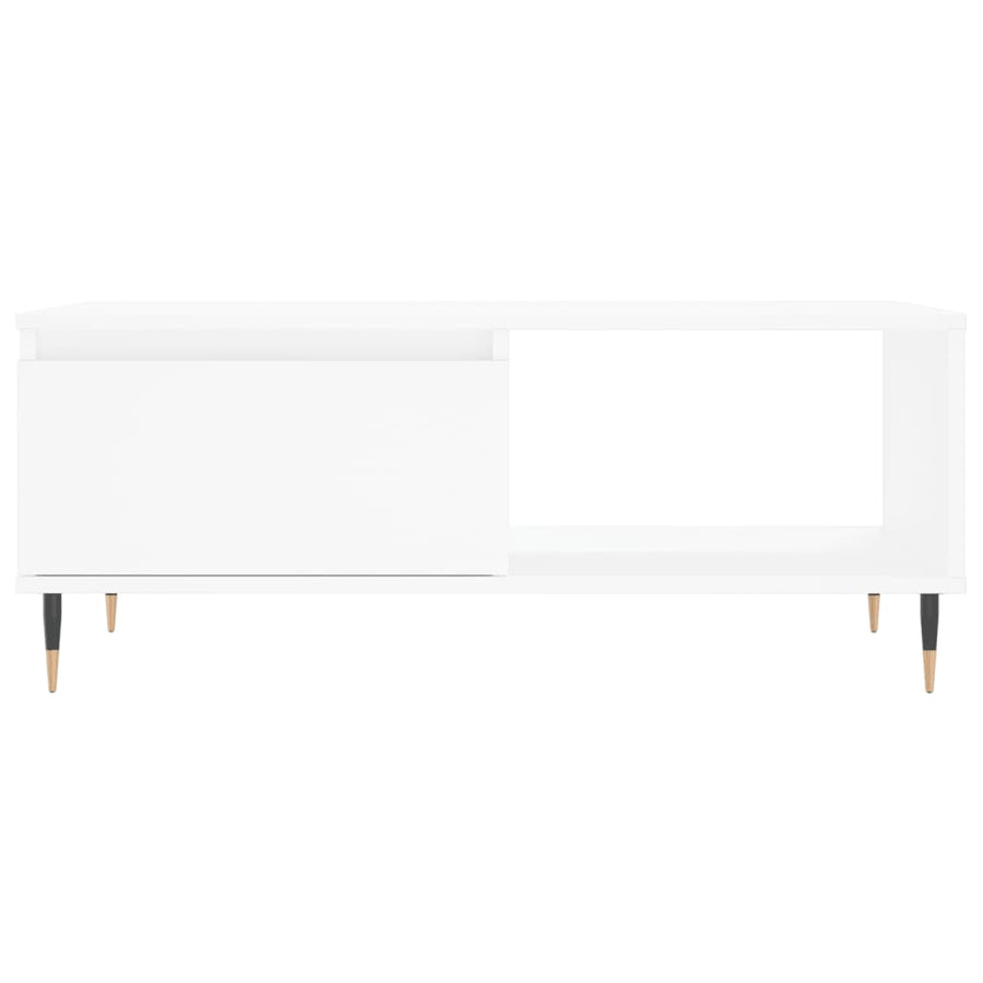 Salontafel 90X50X36,5 Cm Bewerkt Hout Wit