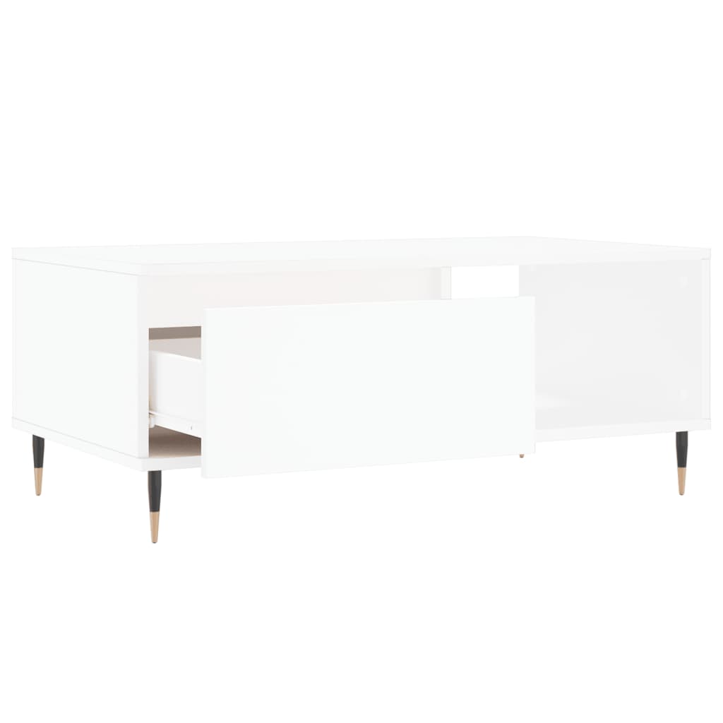Salontafel 90X50X36,5 Cm Bewerkt Hout Wit