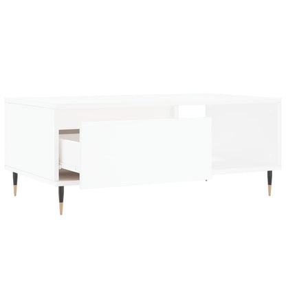Salontafel 90X50X36,5 Cm Bewerkt Hout Wit