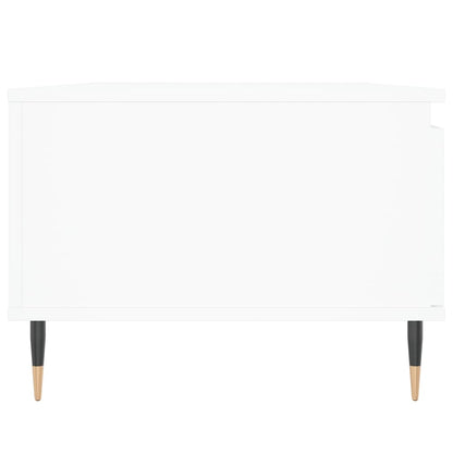Salontafel 90X50X36,5 Cm Bewerkt Hout Wit