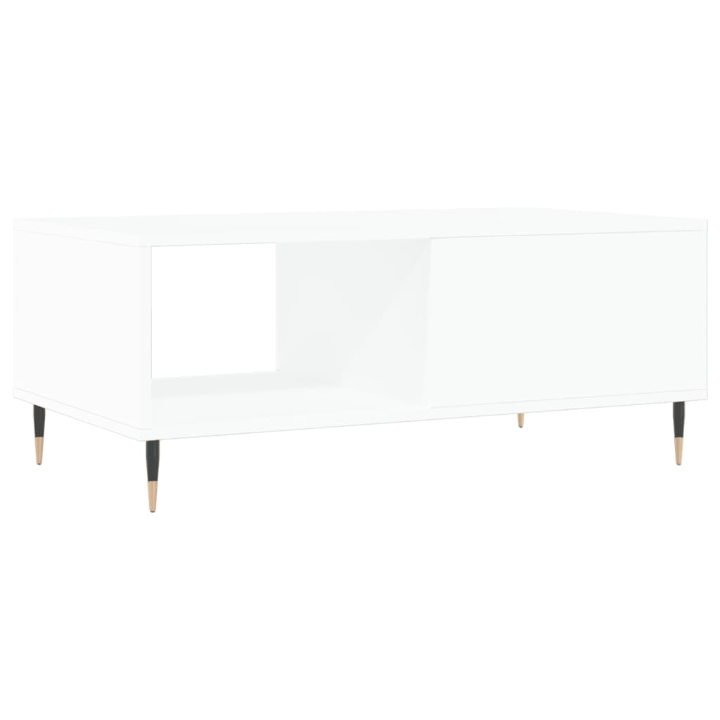 Salontafel 90X50X36,5 Cm Bewerkt Hout Wit