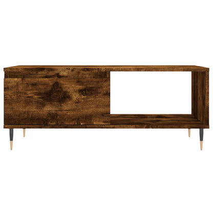 Salontafel 90X50X36,5 Cm Bewerkt Hout Kleurig Gerookt eiken