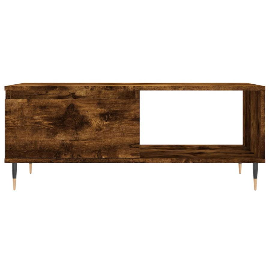 Salontafel 90X50X36,5 Cm Bewerkt Hout Kleurig Gerookt eiken