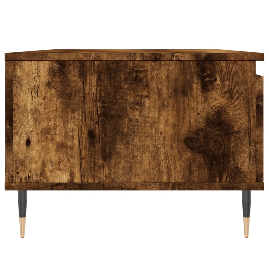 Salontafel 90X50X36,5 Cm Bewerkt Hout Kleurig Gerookt eiken