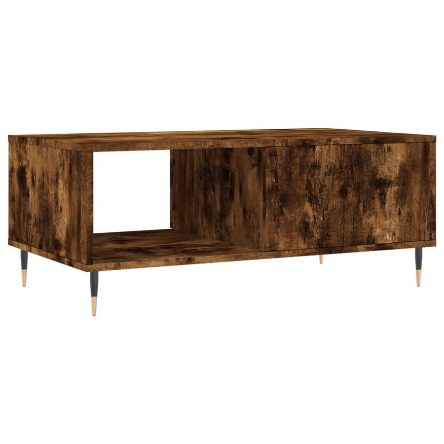Salontafel 90X50X36,5 Cm Bewerkt Hout Kleurig Gerookt eiken
