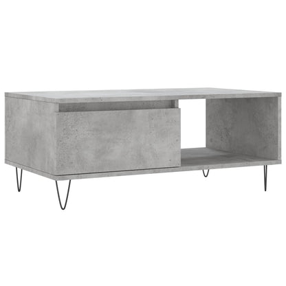 Salontafel 90X50X36,5 Cm Bewerkt Hout Betongrijs