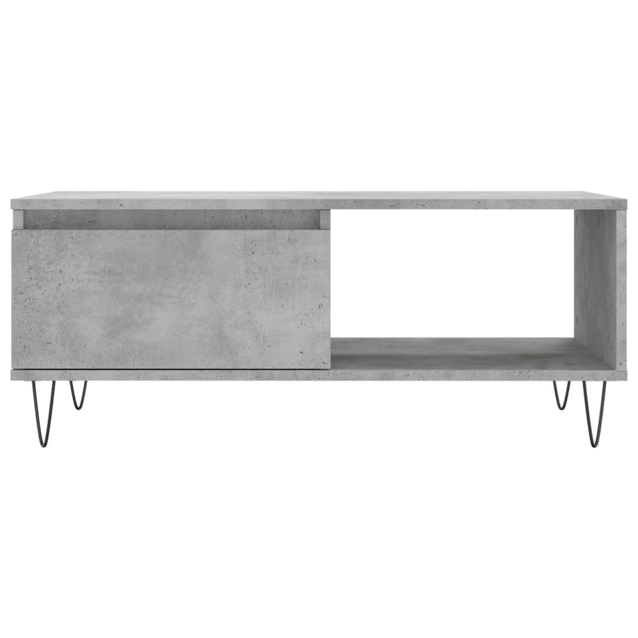Salontafel 90X50X36,5 Cm Bewerkt Hout Betongrijs