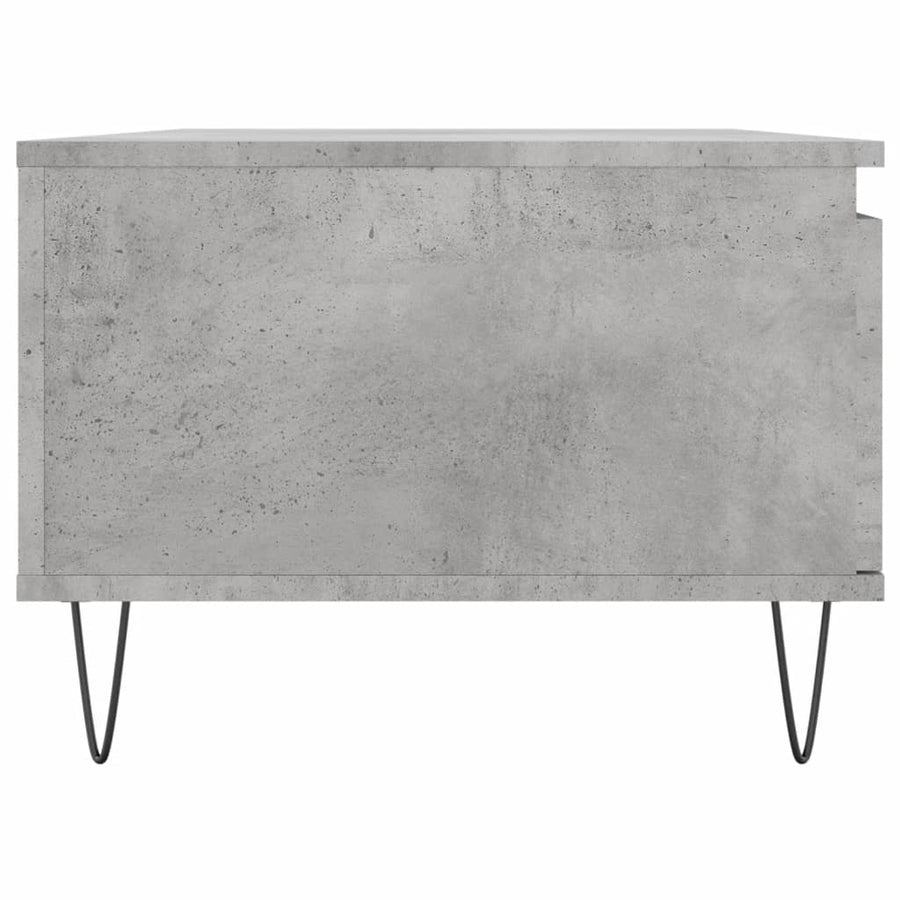 Salontafel 90X50X36,5 Cm Bewerkt Hout Betongrijs