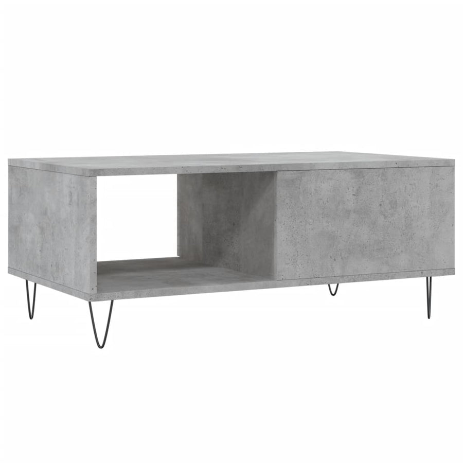 Salontafel 90X50X36,5 Cm Bewerkt Hout Betongrijs