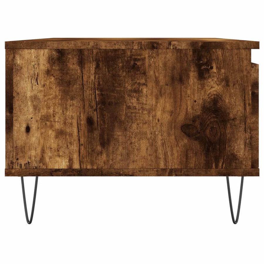 Salontafel 90X50X36,5 Cm Bewerkt Hout Kleurig Gerookt eiken