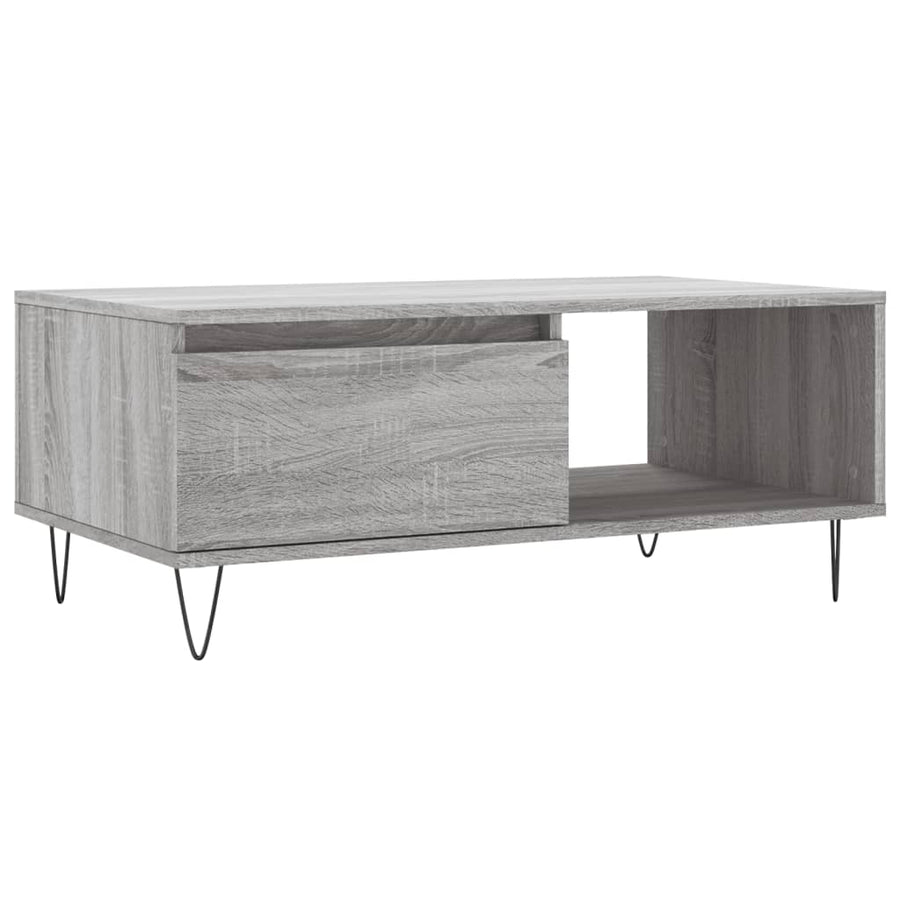 Salontafel 90X50X36,5 Cm Bewerkt Hout Grijs sonoma