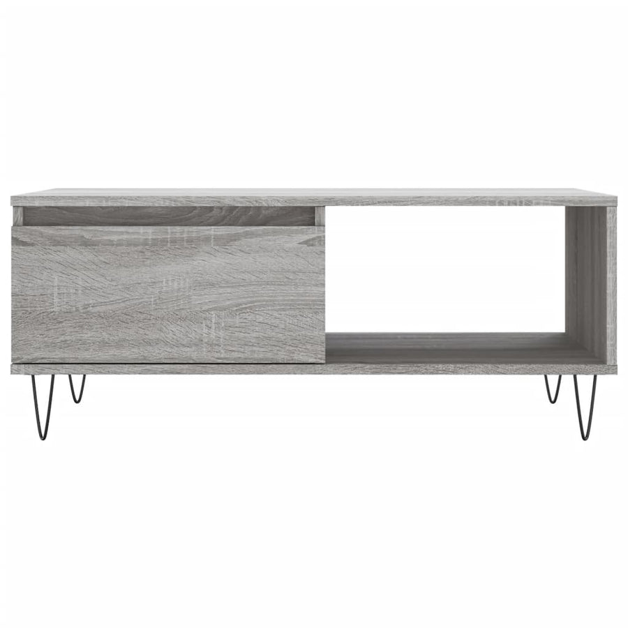 Salontafel 90X50X36,5 Cm Bewerkt Hout Grijs sonoma