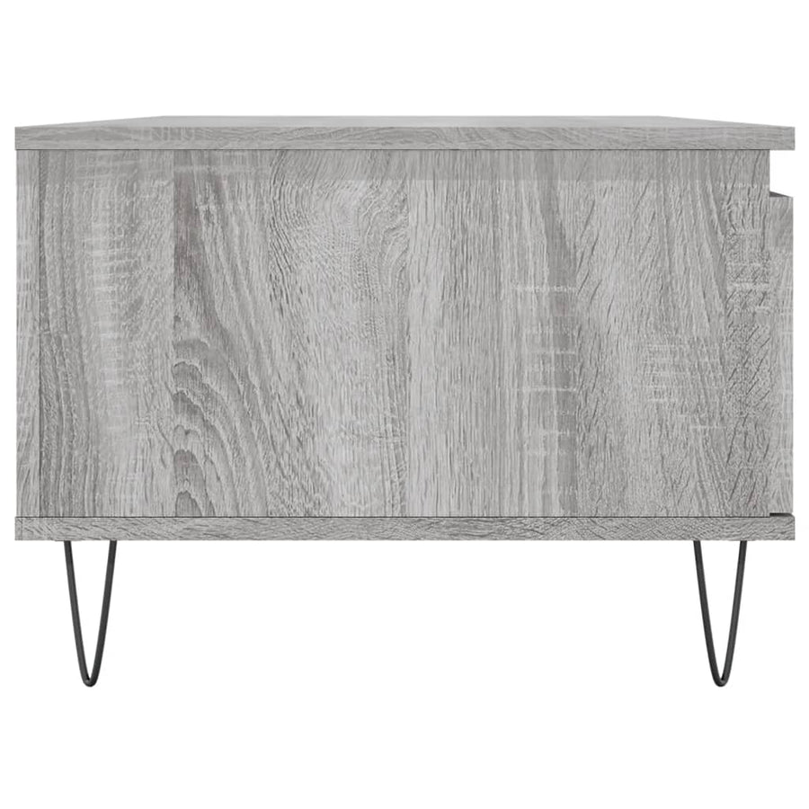 Salontafel 90X50X36,5 Cm Bewerkt Hout Grijs sonoma