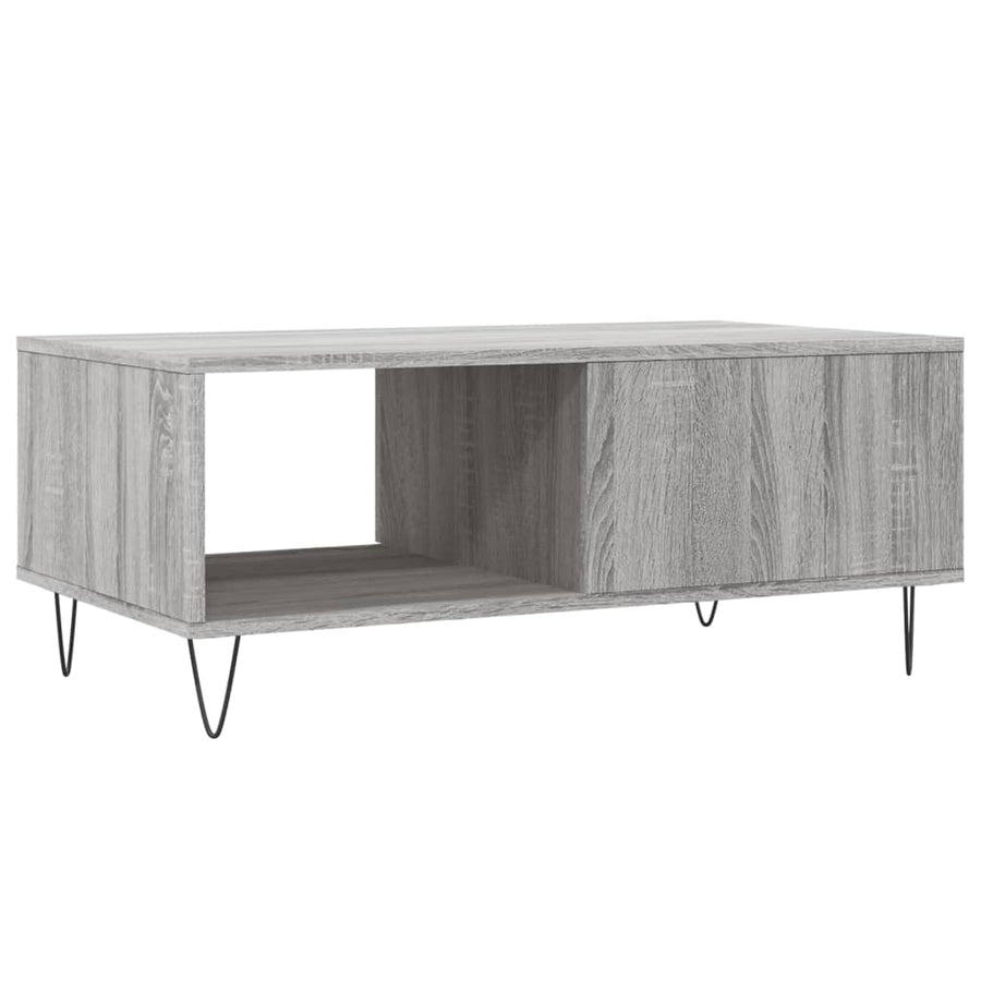 Salontafel 90X50X36,5 Cm Bewerkt Hout Grijs sonoma