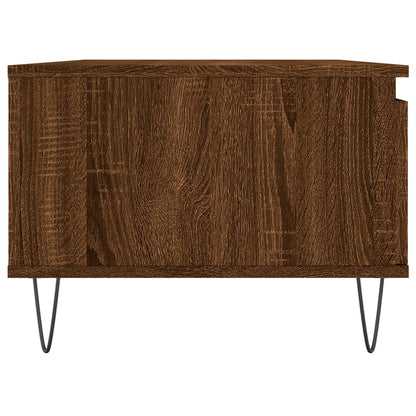 Salontafel 90X50X36,5 Cm Bewerkt Hout Bruin Eikenkleur Bruineiken