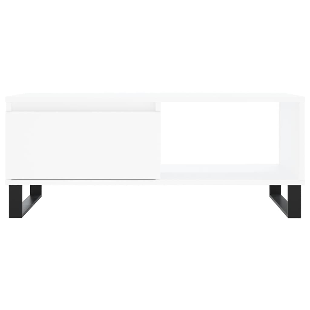 Salontafel 90X50X36,5 Cm Bewerkt Hout Wit