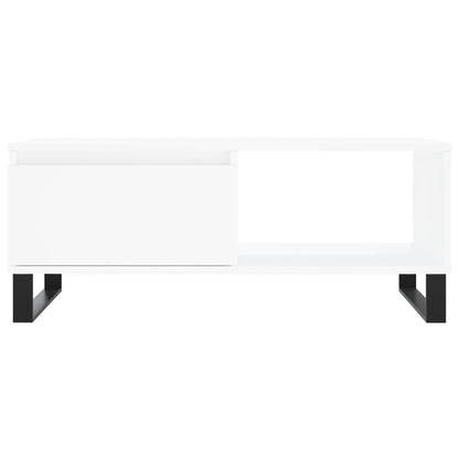 Salontafel 90X50X36,5 Cm Bewerkt Hout Wit