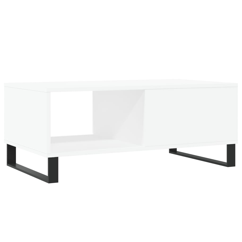 Salontafel 90X50X36,5 Cm Bewerkt Hout Wit