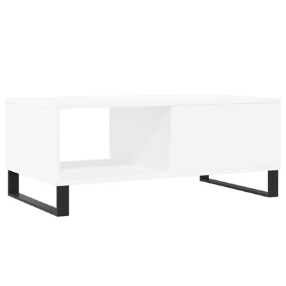 Salontafel 90X50X36,5 Cm Bewerkt Hout Wit