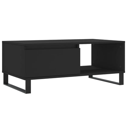 Salontafel 90X50X36,5 Cm Bewerkt Hout Zwart