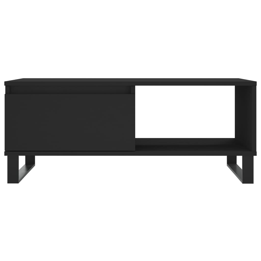 Salontafel 90X50X36,5 Cm Bewerkt Hout Zwart