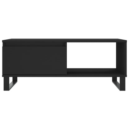 Salontafel 90X50X36,5 Cm Bewerkt Hout Zwart