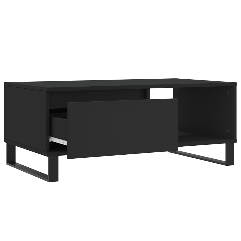 Salontafel 90X50X36,5 Cm Bewerkt Hout Zwart