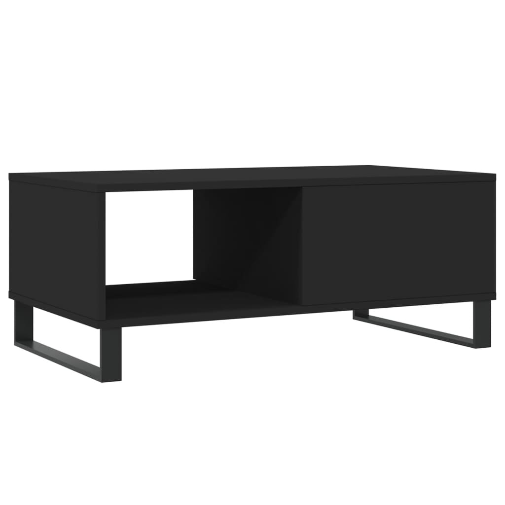 Salontafel 90X50X36,5 Cm Bewerkt Hout Zwart