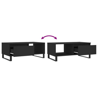 Salontafel 90X50X36,5 Cm Bewerkt Hout Zwart